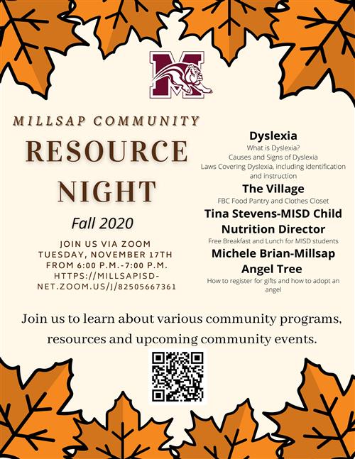 Community Resource Night 11-17 